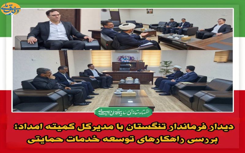 دیدار فرماندار تنگستان با مدیرکل کمیته امداد؛ بررسی راهکارهای توسعه خدمات حمایتی