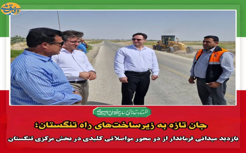 جان تازه به زیرساخت‌های راه تنگستان؛ بازدید میدانی فرماندار از دو محور مواصلاتی کلیدی در بخش مرکزی تنگستان